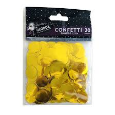 CONFETTI METAL REDONDO DORADO (20gr)