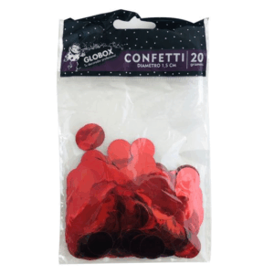 CONFETTI METAL REDONDO ROJO (20gs)