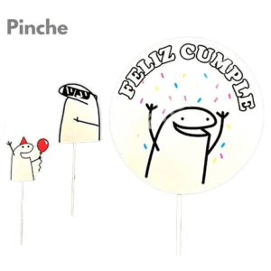 ADORNO PINCHE SET FELIZ CUMPLE FLORK CALUMI x1