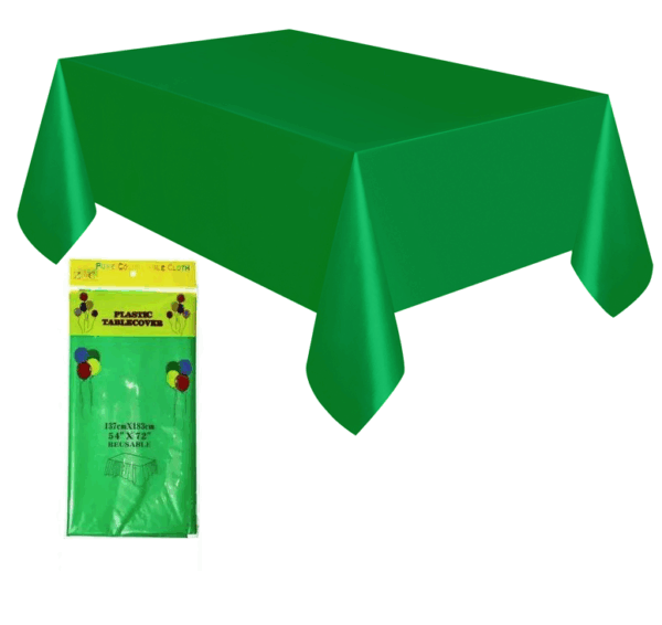 MANTEL PLASTICO 137X183CM  VERDE - ZLE-CM-01 (111866) x U
