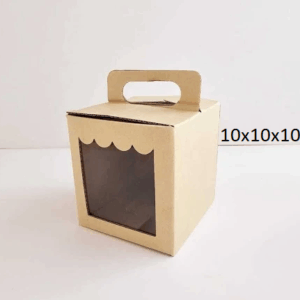 CAJA MUFFIN C/VISOR KRAFT10x10x10 S/CUNA