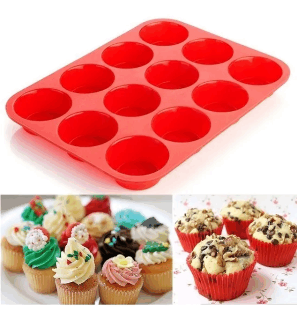 MOLDE SILICONA PARA 12 CUPCAKES YW20-251