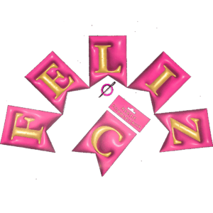 NUEVO BANDERIN FORMA GLOBO FELIZ CUMPLE FUCSIA (00113686) x U