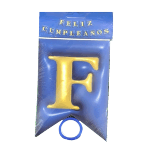 NUEVO BANDERIN FORMA GLOBO FELIZ CUMPLE AZUL (00113682) x U