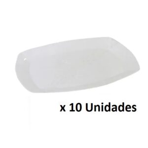 BANDEJA RECTANGULAR BLANCO 20x28cm K.V x10 2120BB