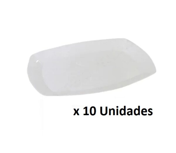 BANDEJA RECTANGULAR BLANCO 20x28cm K.V x10 2120BB