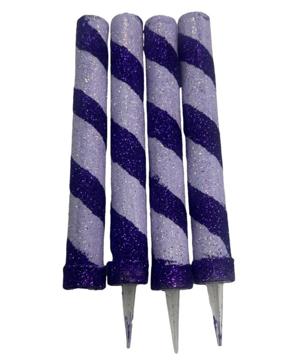 VELA BENGALA TORNEADA LILA VIOLETA x 4
