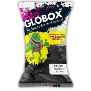 GLOBO GLOBOX 5" PERLADO NEGRO x50 52188