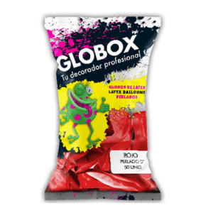GLOBO GLOBOX 5" PERLADO ROJO x50 52102