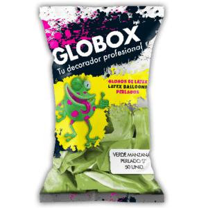 GLOBO GLOBOX 5" PERLADO VERDE MANZANA x50 52119