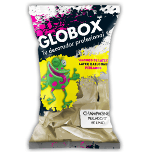 GLOBO GLOBOX 5" PERLADO CHAMPAGNE x50 52140