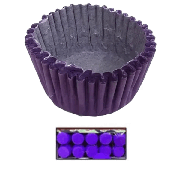 PIROTIN CUPCAKE Nº8 LISO VIOLETA (M-PACK) CAJA x500 APROX PL3