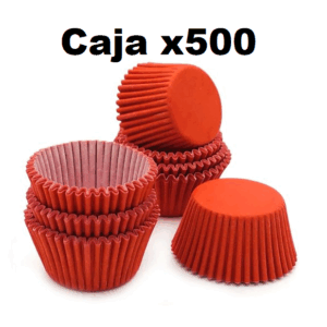 PIROTIN CUPCAKE Nº 8 (M-PACK) LISO ROJO CAJA x500 APROX PL9
