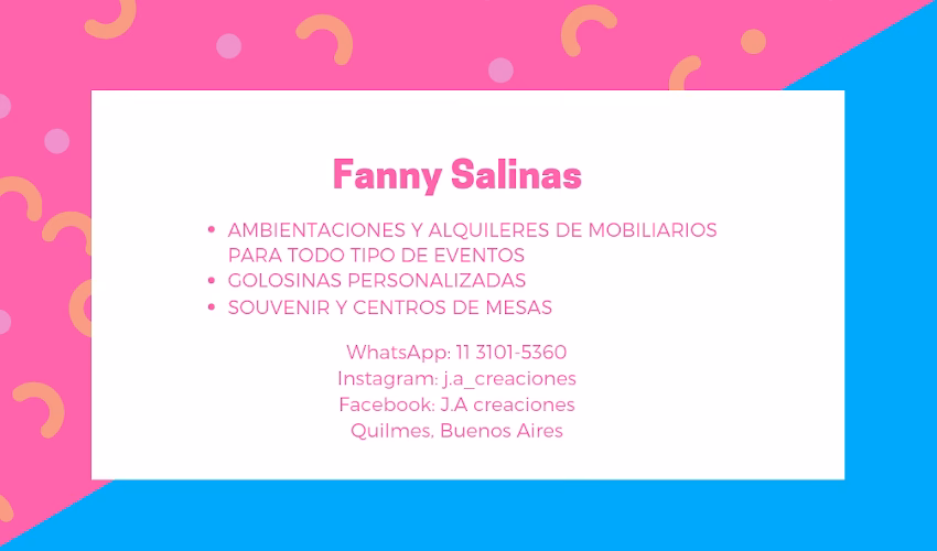 Cotillón Ja y Eventos Fanny Salinas Lugo